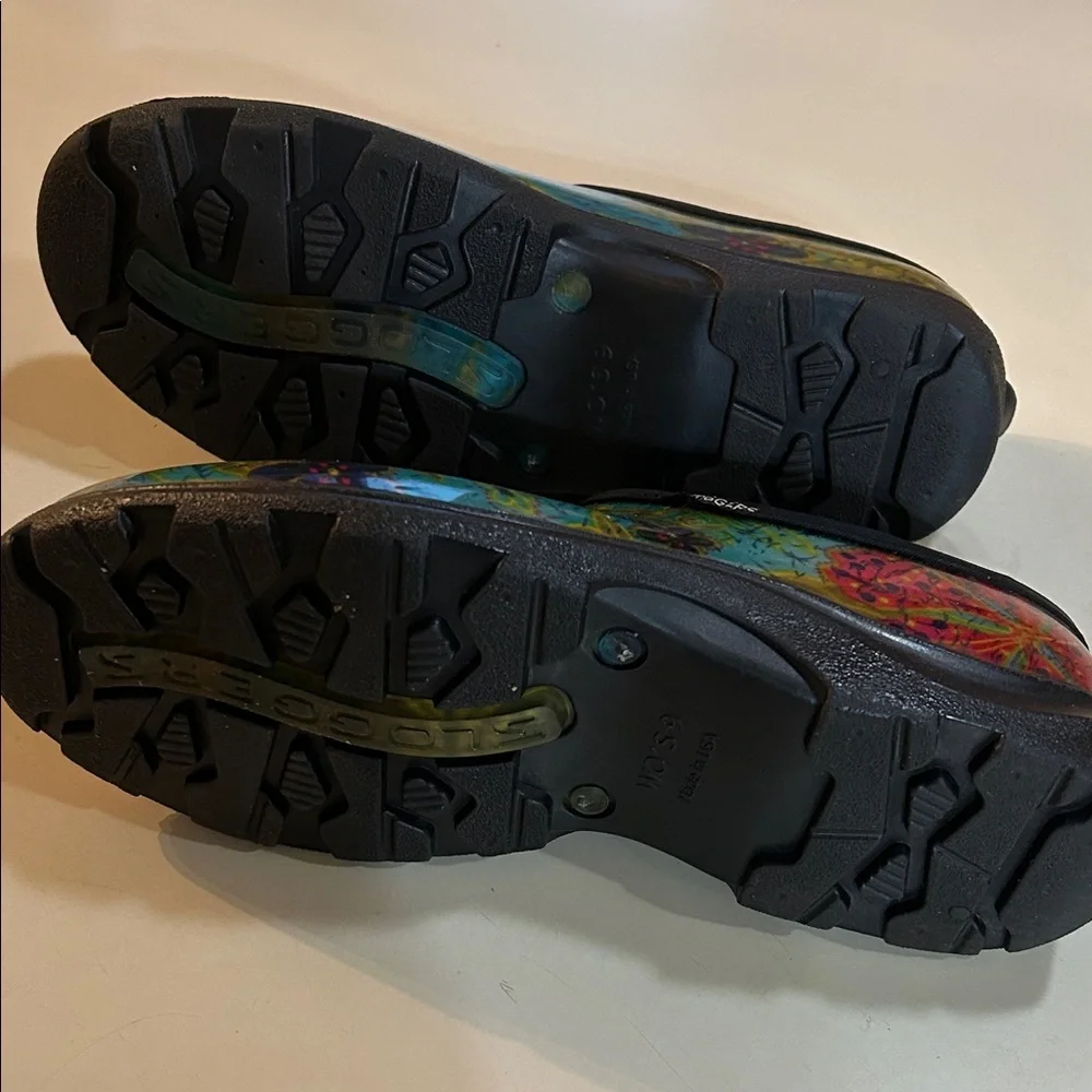 Sloggers size 9 Women's Floral waterproof garden farm rain shoes - Picture 5 of 7